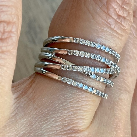 Stella & Dot Stellar Pave Ring - Silver - Picture 4 of 8